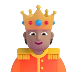Emoji Orang memakai mahkota: ton kulit sederhana cerah pada Microsoft