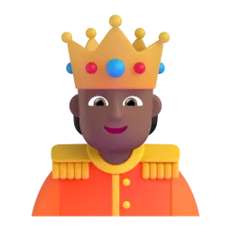 Person with Crown: Medium-Dark Skin Tone emoji on Microsoft