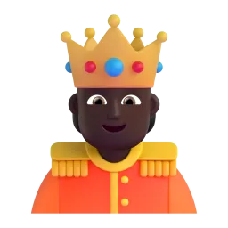Person with Crown: Dark Skin Tone emoji on Microsoft