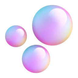 Bubbles emoji on Microsoft