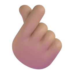 Emoji Mano con indice e pollice incrociati: carnagione abbastanza chiara su Microsoft