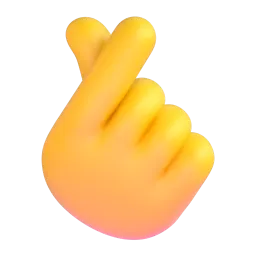 Emoji Mano con indice e pollice incrociati su Microsoft