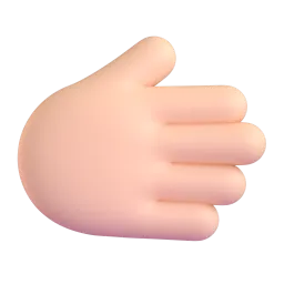 Rightwards Hand: Light Skin Tone emoji on Microsoft