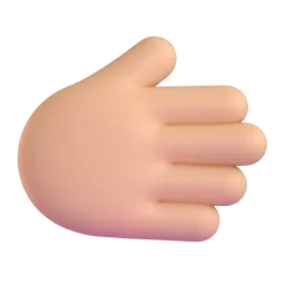 Rightwards Hand: Medium Skin Tone emoji on Microsoft