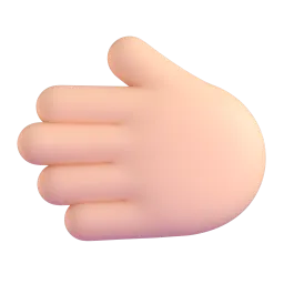 Leftwards Hand: Light Skin Tone emoji on Microsoft