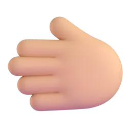Nach links weisende Hand: mittlere Hautfarbe-Emoji auf Microsoft