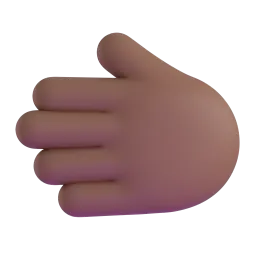 Leftwards Hand: Medium-Dark Skin Tone emoji on Microsoft