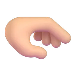 Microsoft üzerinde Avuç içi aşağı bakan el: orta cilt tonu emojisi