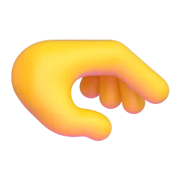 Emoji Mano con il palmo verso il basso su Microsoft