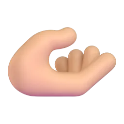 Palm Up Hand: Medium Skin Tone emoji on Microsoft