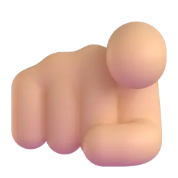 Index Pointing at the Viewer: Medium Skin Tone emoji on Microsoft