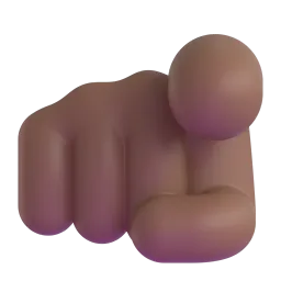 Index Pointing at the Viewer: Medium-Dark Skin Tone emoji on Microsoft