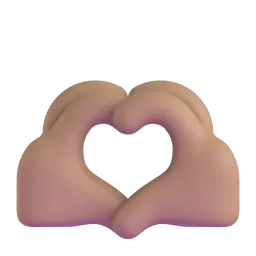 Heart Hands: Medium-Light Skin Tone emoji on Microsoft