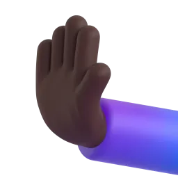 Emoji Mano che spinge a sinistra: carnagione scura su Microsoft