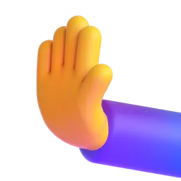 Leftwards Pushing Hand emoji on Microsoft