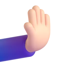 Emoji Mano che spinge a destra: carnagione chiara su Microsoft