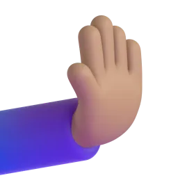 Nach rechts schiebende Hand: mittelhelle Hautfarbe-Emoji auf Microsoft