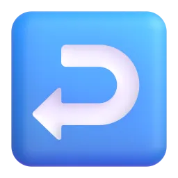 Right Arrow Curving Left emoji on Microsoft