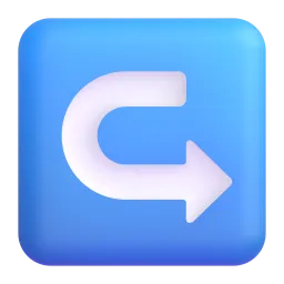 Left Arrow Curving Right emoji on Microsoft