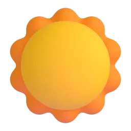 Emoji Sol en Microsoft