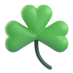 Shamrock emoji on Microsoft