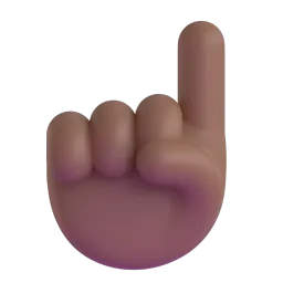 Index Pointing Up: Medium-Dark Skin Tone emoji on Microsoft