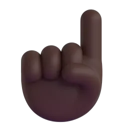 Emoji Indice verso l’alto: carnagione scura su Microsoft