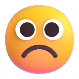 Emoji Faccina imbronciata su Microsoft