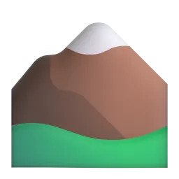 Emoji Gunung pada Microsoft