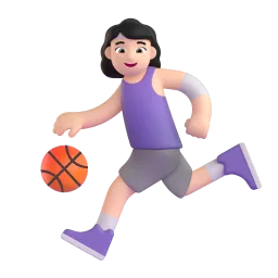 Emoji Donna che fa rimbalzare una palla: carnagione chiara su Microsoft