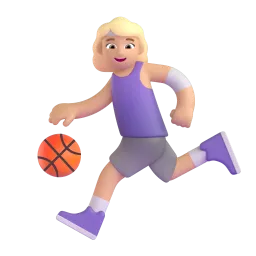 Frau mit Ball: mittlere Hautfarbe-Emoji auf Microsoft