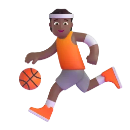 Person Bouncing Ball: Medium-Dark Skin Tone emoji on Microsoft