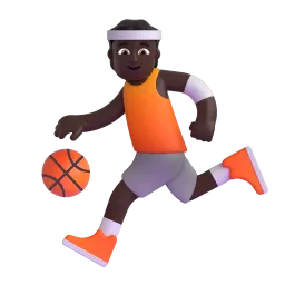 Person mit Ball: dunkle Hautfarbe-Emoji auf Microsoft