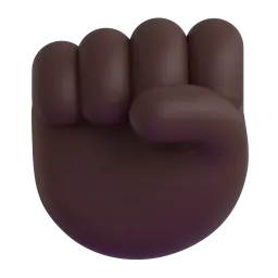 Emoji Tangan terkepal ke atas: warna kulit gelap di Microsoft