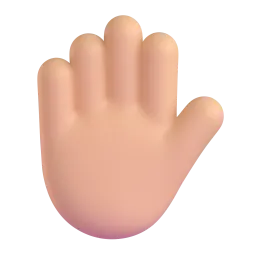 Emoji Angkat tangan: ton kulit sederhana pada Microsoft