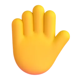 Emoji Bàn tay giơ lên trên Microsoft