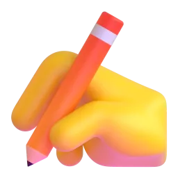Emoji Tangan menulis pada Microsoft
