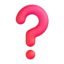 Red Question Mark emoji on Microsoft