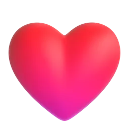 Red Heart emoji on Microsoft