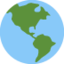 Globe Showing Americas emoji on X / Twitter