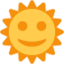 Emoji Sol con cara en X / Twitter