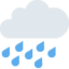 X / Twitter での 雨雲 絵文字