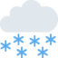 Wolke mit Schnee-Emoji auf X / Twitter