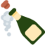 Emoji Botol dengan penutup gabus terbuka pada X / Twitter