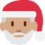 Weihnachtsmann: mittlere Hautfarbe-Emoji auf X / Twitter
