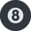 Emoji Palla da biliardo su X / Twitter