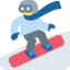 Snowboarder(in)-Emoji auf X / Twitter