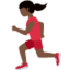 Emoji Donna che corre: carnagione scura su X / Twitter