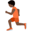 Emoji Persona che corre: carnagione scura su X / Twitter