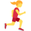 Emoji Donna che corre: a destra su X / Twitter